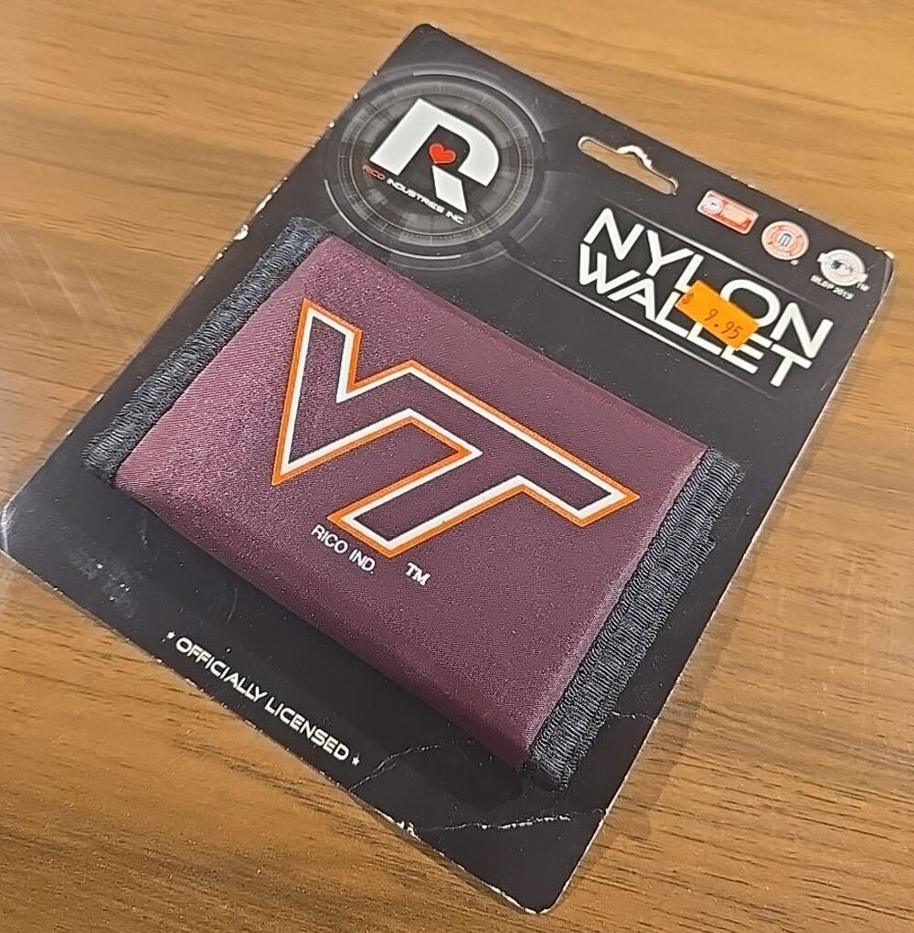 NCAA Virginia Tech Hokies Nylon Tri Fold Wallet